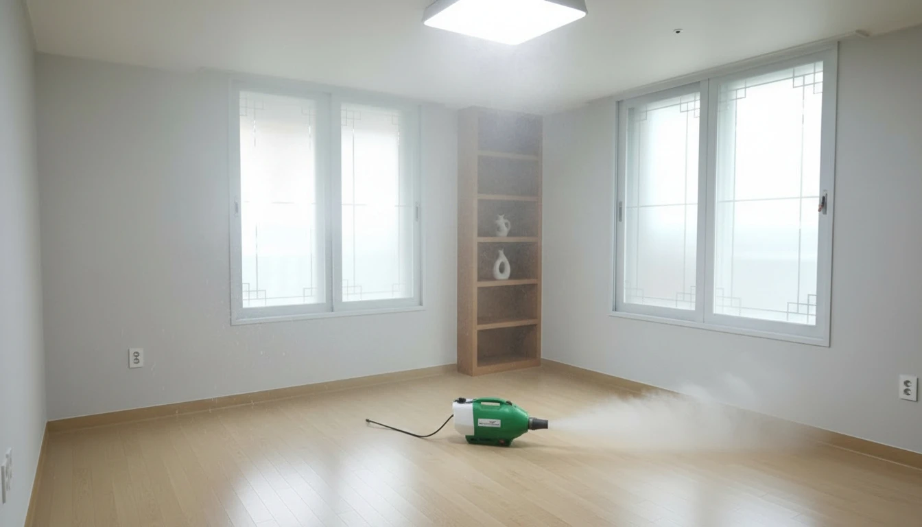 거실 분무소독기 바닥 설명용 이미지