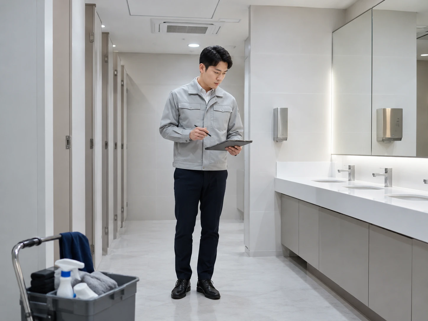 세면대 남성점검자 시설확인 설명용 이미지